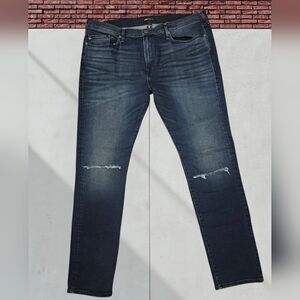 True Religion Jeans Men's Blue Denim Jeans Relaxed Skinny Rocco No Flap SE 42x33